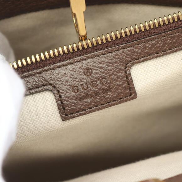 Gucci Jumbo GG Tote Bag Canvas Leather Beige Brown - Picture 4 of 7